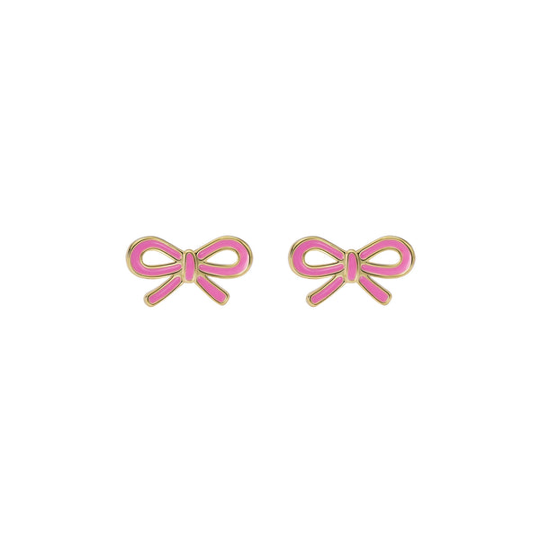 ted baker bowie: tie bow enamel stud earrings