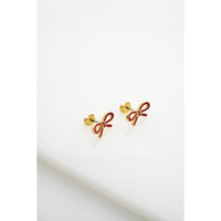 ted baker bowie: tie bow enamel stud earrings