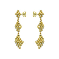 ted baker boa: crystal bobble diamond gold tone drop earrings