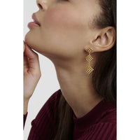 ted baker boa: crystal bobble diamond gold tone drop earrings
