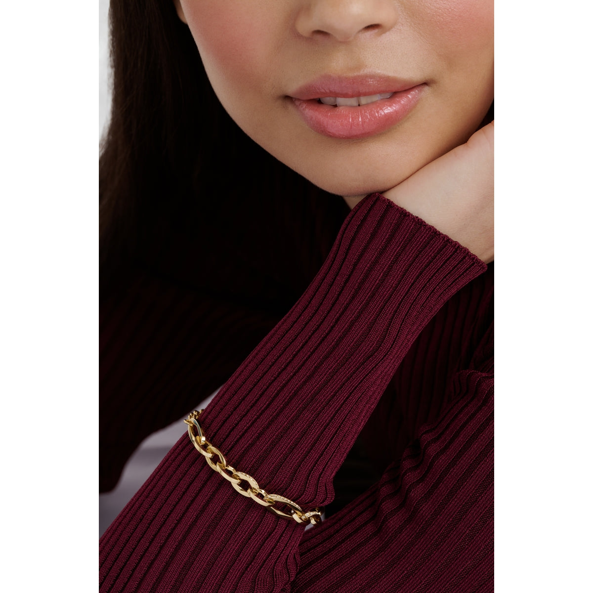 ted baker shianne: crystal shimmer gold tone chain bracelet