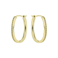 ted baker shivanna: crystal shimmer gold tone hoop earrings