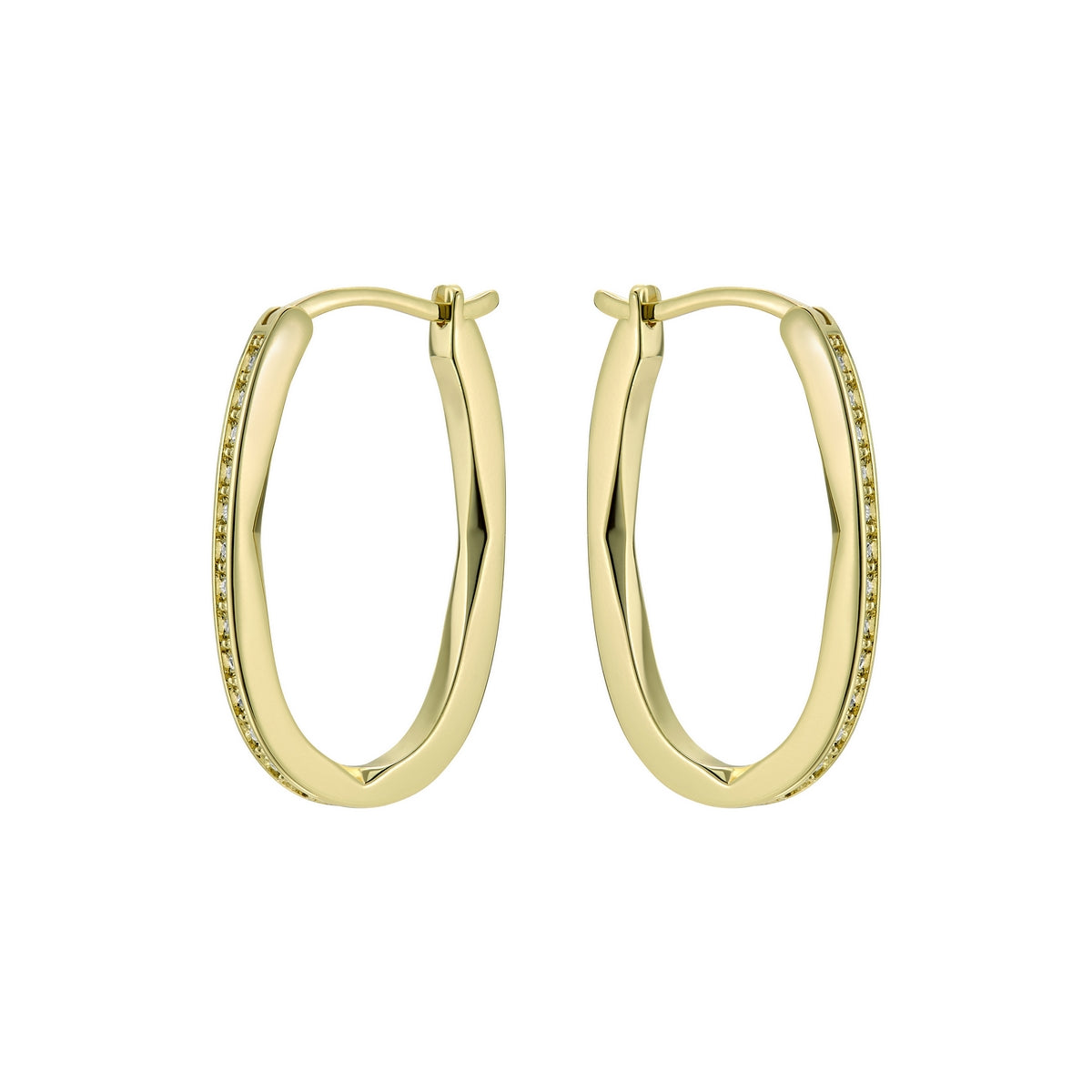 ted baker shivanna: crystal shimmer gold tone hoop earrings