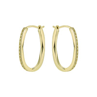 ted baker shivanna: crystal shimmer gold tone hoop earrings