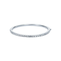 ted baker claudia: narrow crystal silver tone hinged bangle bracelet