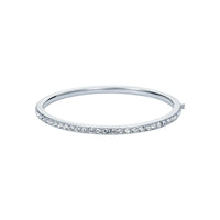 ted baker claudia: narrow crystal silver tone hinged bangle bracelet