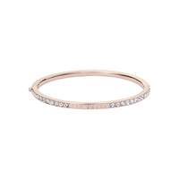 ted baker claudia: narrow crystal hinged bangle bracelet rose gold tone clear crystal