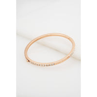 ted baker claudia: narrow crystal hinged bangle bracelet rose gold tone clear crystal