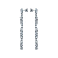 ted baker corinne: cosmic crystal drop earrings silver tone clear crystal