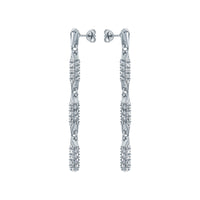 ted baker corinne: cosmic crystal drop earrings silver tone clear crystal