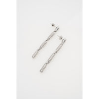 ted baker corinne: cosmic crystal drop earrings silver tone clear crystal