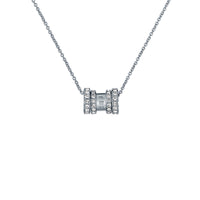 ted baker romie: crystal roll multi pendant necklace silver tone clear crystal