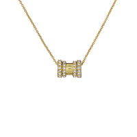 ted baker romie: crystal roll multi pendant necklace gold tone clear crystal