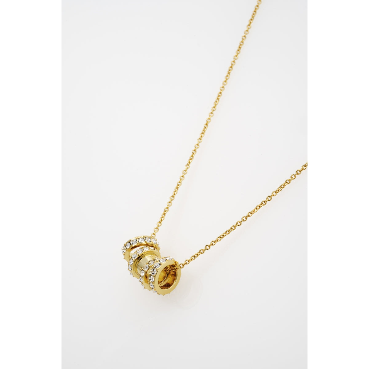 ted baker romie: crystal roll multi pendant necklace gold tone clear crystal