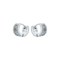 ted baker rosie: crystal roll huggie earrings silver tone clear crystal