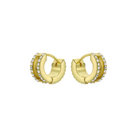 ted baker rosie: crystal roll huggie earrings gold tone clear crystal