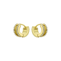 ted baker rosie: crystal roll huggie earrings gold tone clear crystal