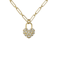 ted baker paris: statement pave crystal padlock pendant necklace gold tone clear crystal