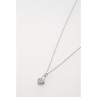 ted baker paige: pave crystal padlock pendant necklace silver tone clear crystal