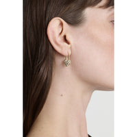 ted baker payton: pave crystal padlock drop earrings gold tone clear crystal