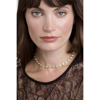 ted baker solanna: solitaire sparkle crystal chain necklace gold tone clear crystal