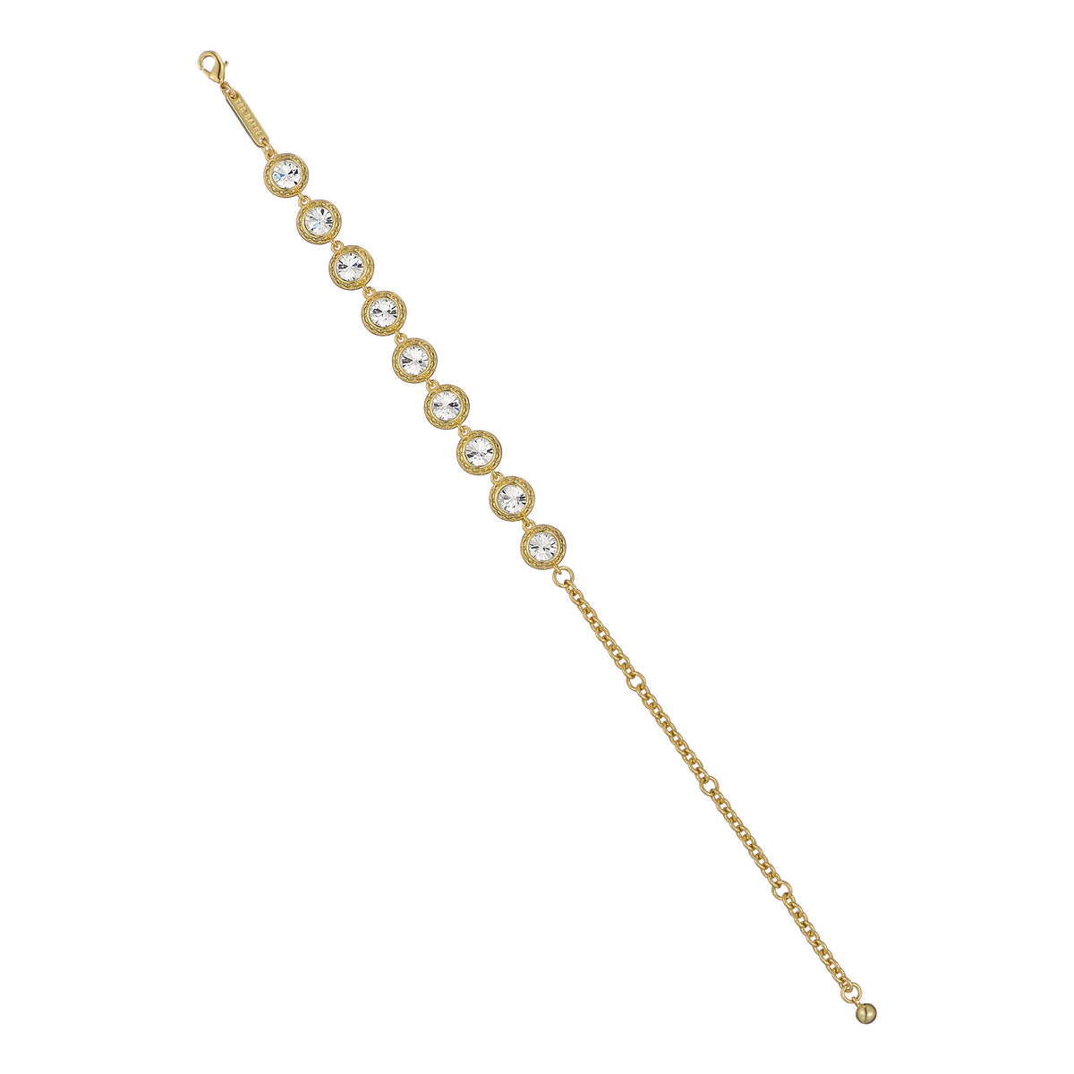 ted baker solace: solitaire sparkle crystal adjustable bracelet gold tone clear crystal