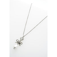 ted baker imogen: icon charm heart bow pearl drop pendant necklace