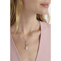 ted baker imogen: icon charm heart bow pearl drop pendant necklace