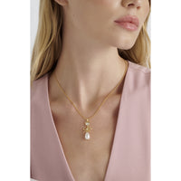 ted baker imogen: icon charm heart bow pearl drop pendant necklace