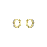 ted baker hettie: crystal hoop earrings (10mm)  gold tone clear crystal