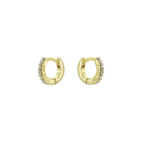 ted baker hettie: crystal hoop earrings (10mm)  gold tone clear crystal