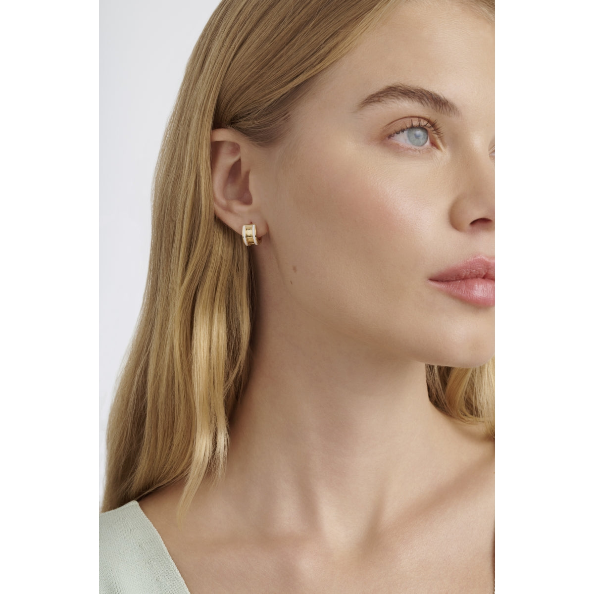 ted baker rolo: classic colour enamel roll huggie earrings