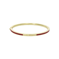 ted baker roley: classic colour enamel slim gold tone bangle bracelet