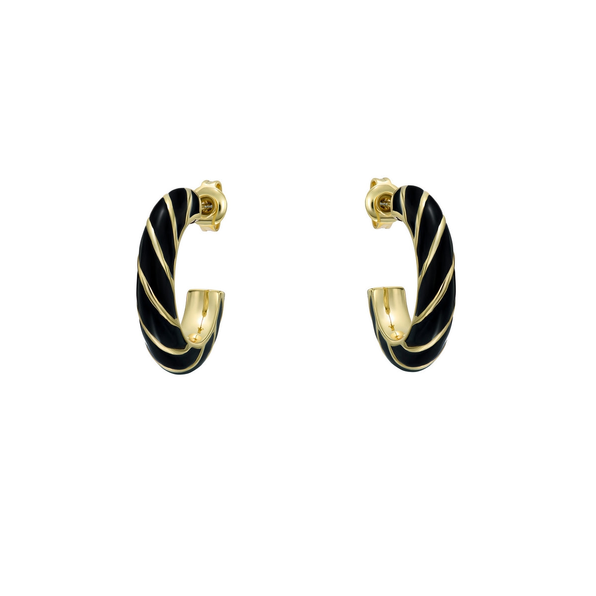 ted baker trinna: twist enamel gold tone hoop earrings