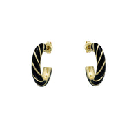 ted baker trinna: twist enamel gold tone hoop earrings