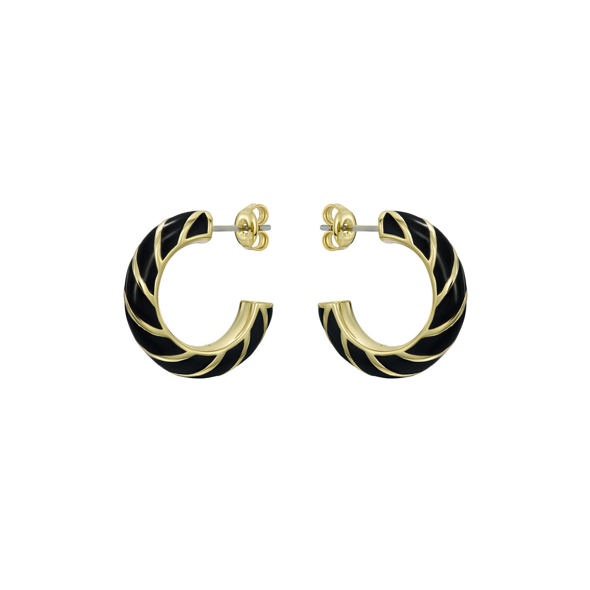 ted baker trinna: twist enamel gold tone hoop earrings