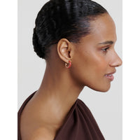 ted baker trinna: twist enamel gold tone hoop earrings