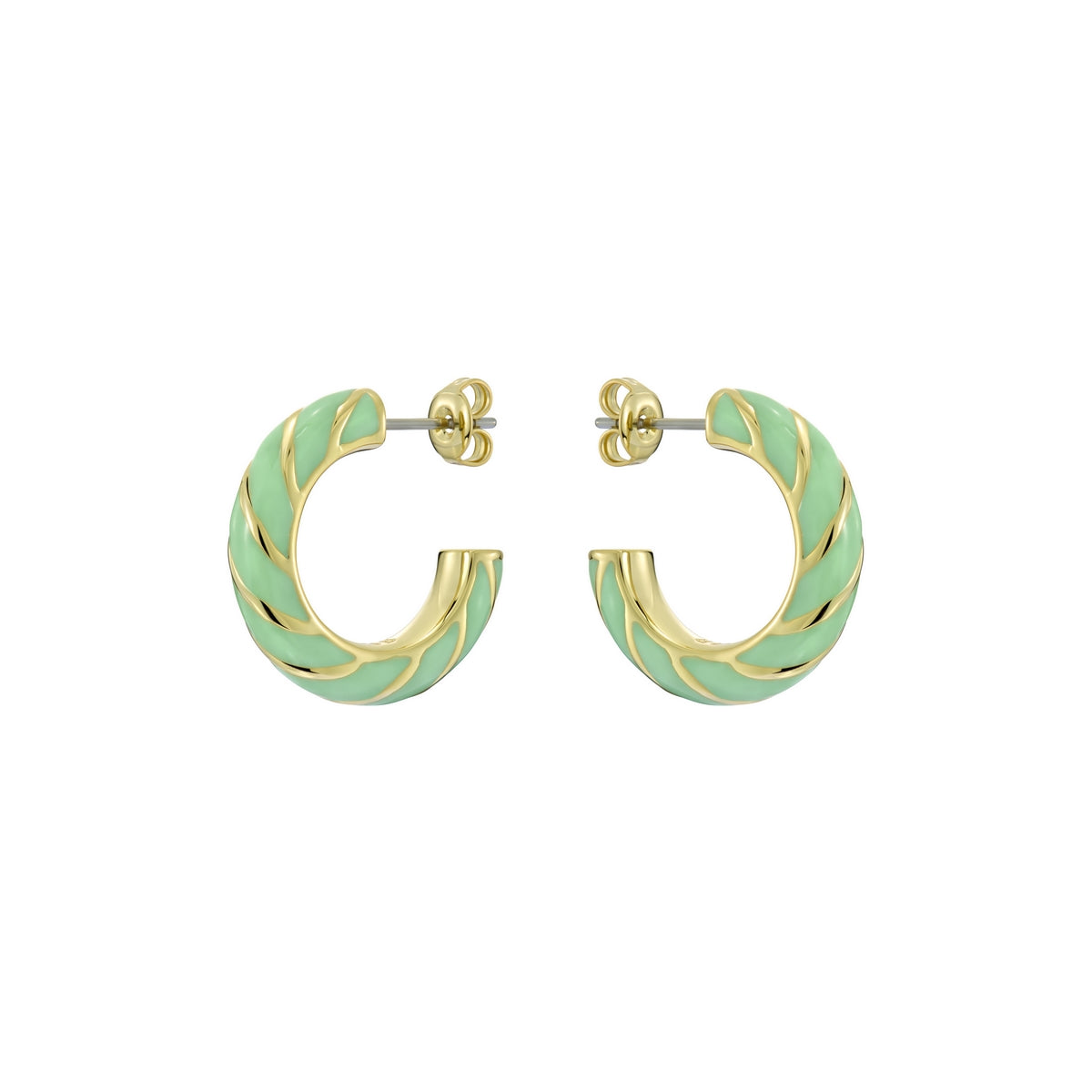 ted baker trinna: twist enamel hoop earrings