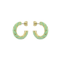 ted baker trinna: twist enamel hoop earrings