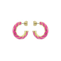 ted baker trinna: twist enamel hoop earrings
