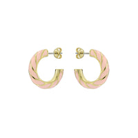 ted baker trinna: twist enamel hoop earrings
