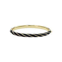 ted baker trinity: twist enamel hinged gold tone bangle bracelet