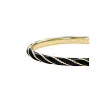 ted baker trinity: twist enamel hinged gold tone bangle bracelet
