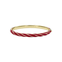 ted baker trinity: twist enamel hinged gold tone bangle bracelet