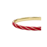 ted baker trinity: twist enamel hinged gold tone bangle bracelet