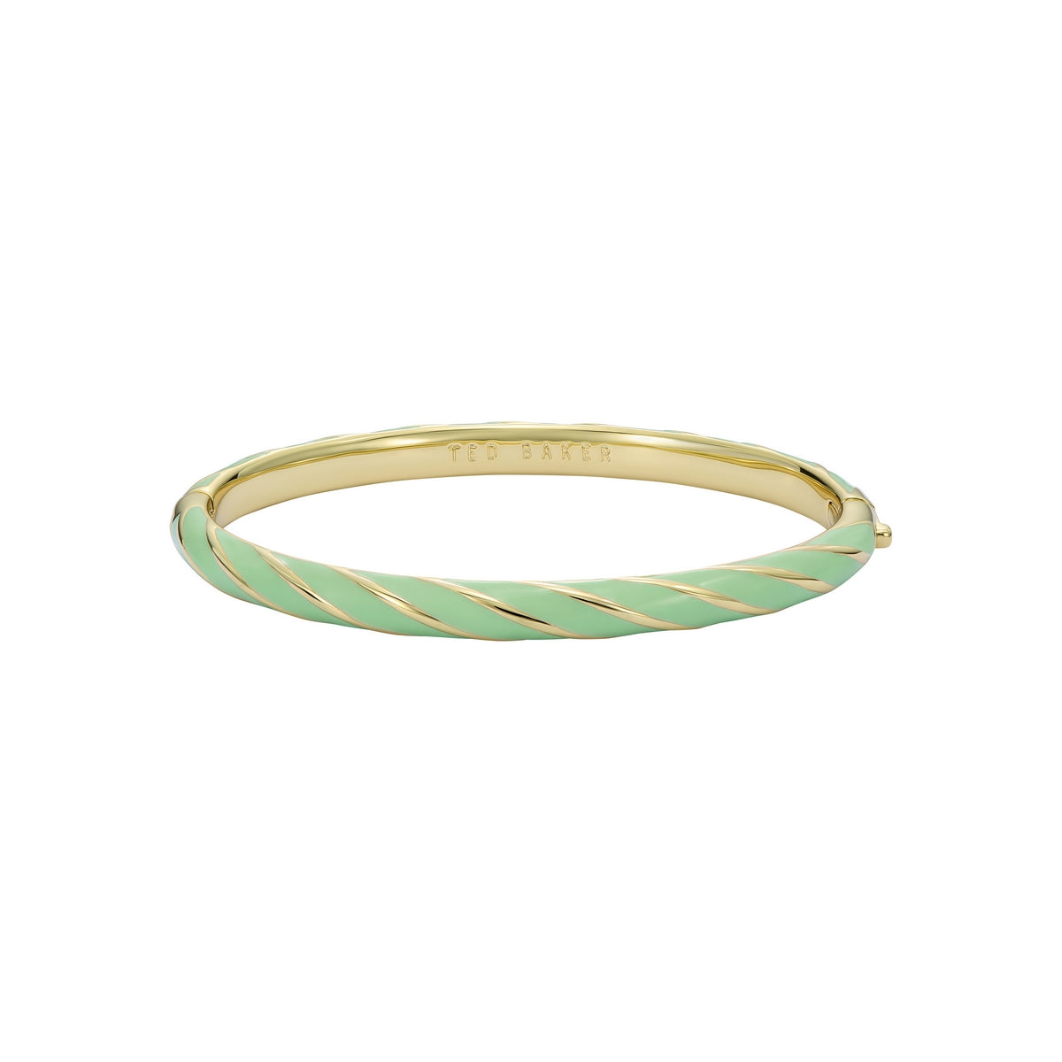 ted baker trinity: twist enamel hinged bangle bracelet