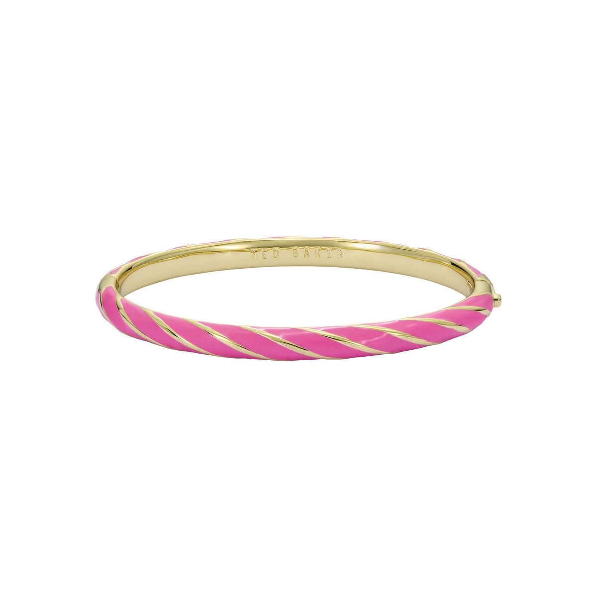 ted baker trinity: twist enamel hinged bangle bracelet