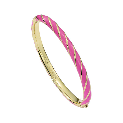 ted baker trinity: twist enamel hinged bangle bracelet