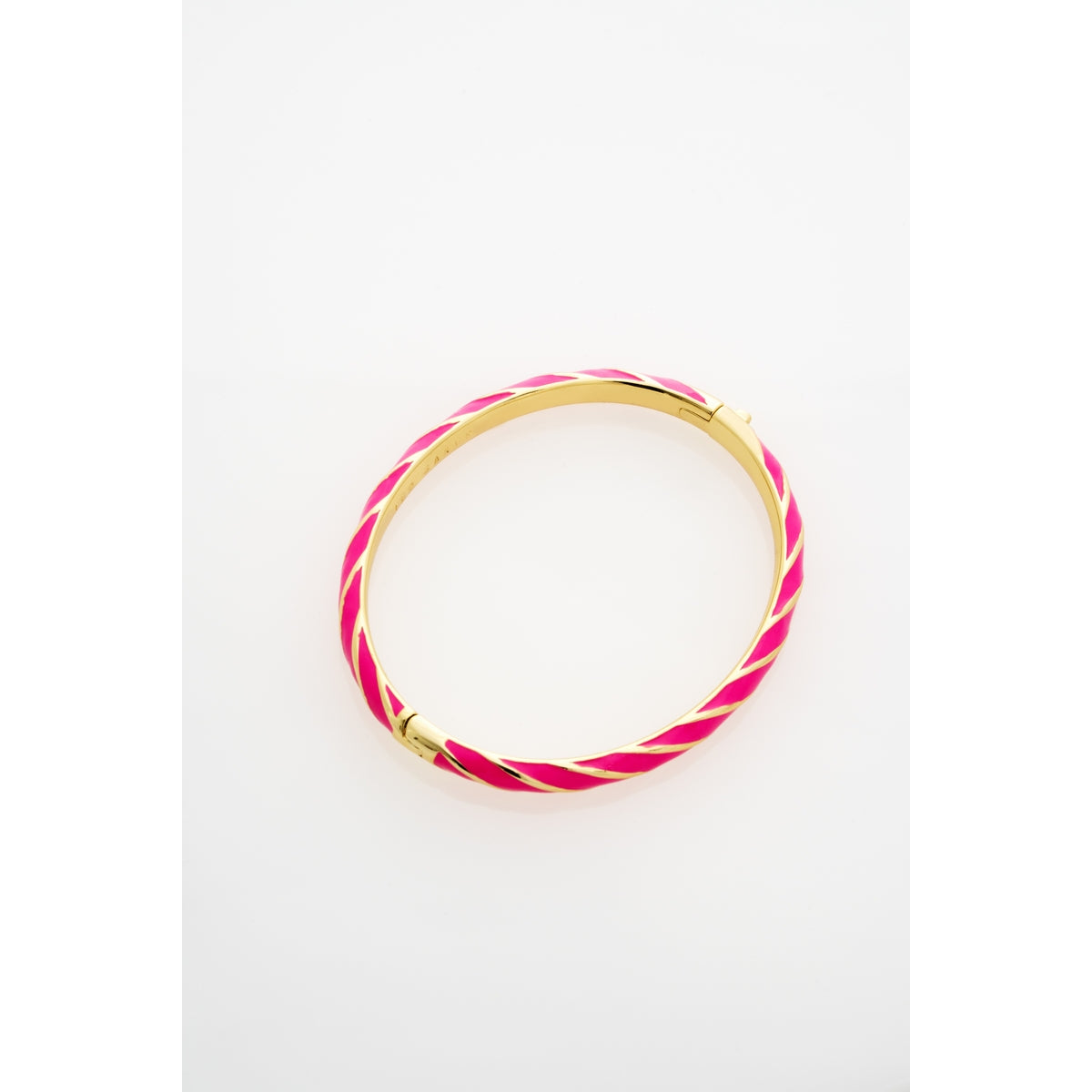 ted baker trinity: twist enamel hinged bangle bracelet