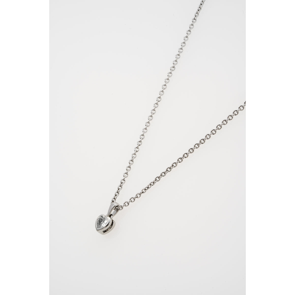 ted baker harlow: mini crystal heart pendant necklace  silver tone clear crystal